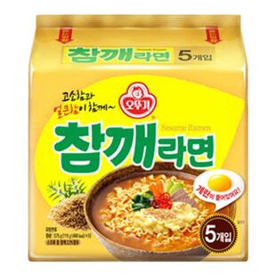 韩国进口不倒翁芝麻鸡蛋面韩式辣海鲜香油速食泡面宿舍拉面方便面