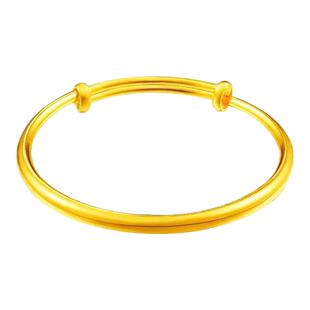 新款金包银推拉手镯纯实心镯子仿真古法黄金手环结婚首饰品不掉色