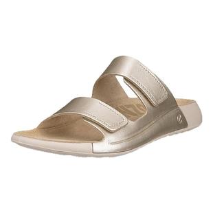 ECCO爱步外穿拖鞋女 夏季一字拖魔术贴厚底舒适沙滩鞋 科摩206823