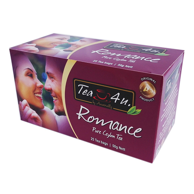 Tea4U谛友玫瑰味原装进口锡兰红茶25包袋泡茶茶包RoseBlackteabag