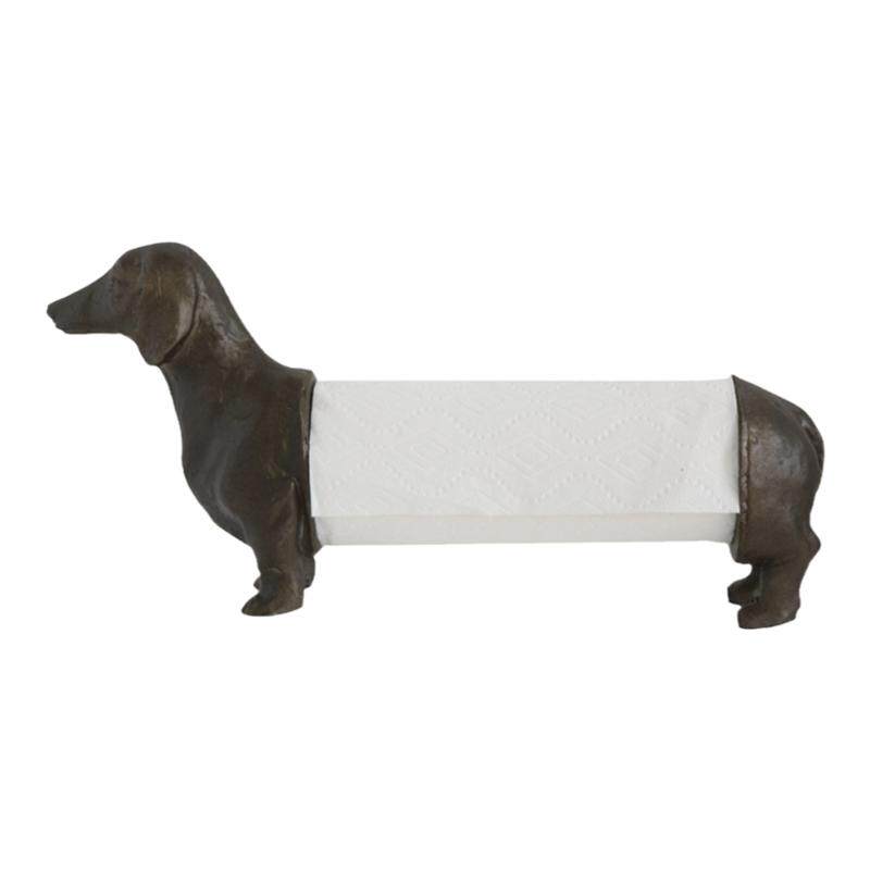 现 纽约下城公园进口美式可爱腊肠小狗厨房纸巾架可调节长度