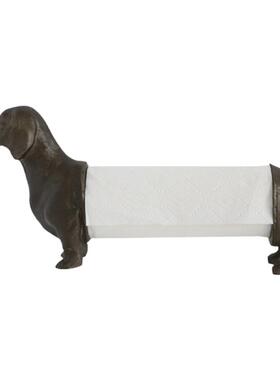 现 纽约下城公园进口美式可爱腊肠小狗厨房纸巾架可调节长度