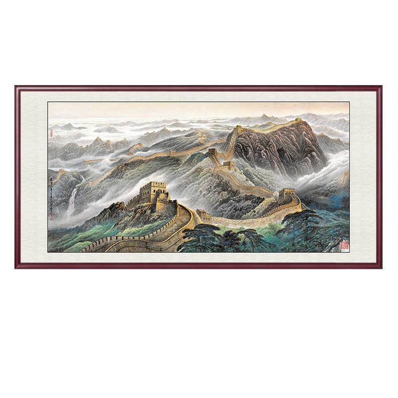 公司办公室挂画客厅长城靠山画