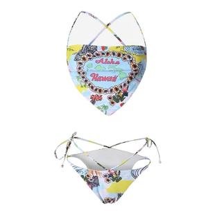 AYSTUDIO泳衣女2025新款温泉辣妹纯欲抹胸露背绑带比基尼显瘦度假