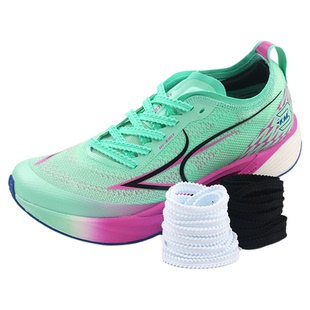 适配海尔斯KM3飞翼系列跑步鞋扁平鞋带绳黑白色锯齿防滑 原装品质