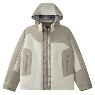 章昊同款FILA FUSION斐乐潮牌羽绒服两件套男2025冬季三合一外套