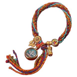 五台山唐卡藏式手绳十二生肖本命年民族风招财手链好运红绳男女