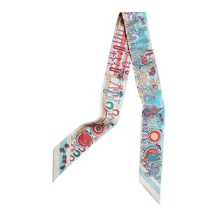 2025新款绑包手柄束发多用18姆米丝桑蚕丝发带小马驿站飘带小丝巾