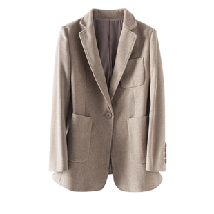 店主推荐 太雅致太知性了！气质大爆发 一粒扣千鸟格西装外套秋冬