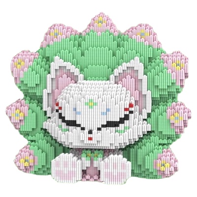 【直播宠粉】萌拼潮玩25厘米九尾花狐益智拼装玩具男女孩儿童礼物