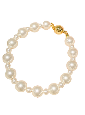 大小间隔珍珠磁吸手链女晶莹透亮