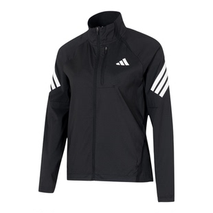 adidas阿迪达斯女外套2026春季新款透气运动服宽松立领夹克JZ5145