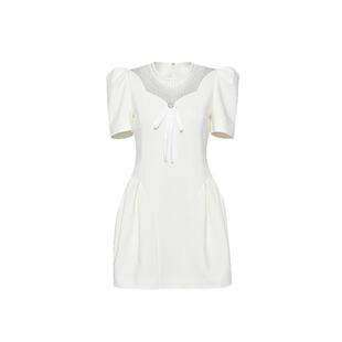 YES BY YESIR叶谦原创设计师夏裙子蝴蝶H型花瓣纯白连衣裙