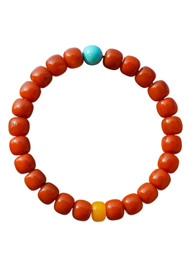 南红手串女五行补火土手链喜火