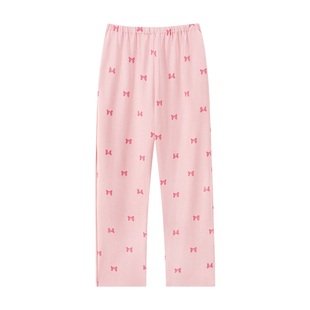 月子裤高腰纯棉拉架睡裤女长裤可调节松紧带宽松家居裤春秋季青年