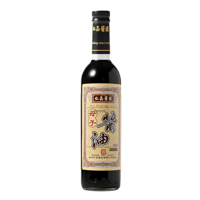 【仁昌记】绍兴特产仁昌酱园母子酱油330ML手工酿造红烧酱油.
