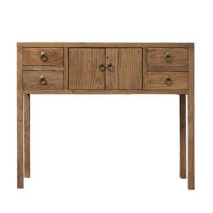 古朴年代老榆木玄关桌条案多功能新中式实木供桌香案玄关台供台