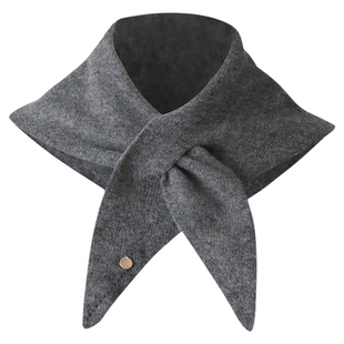 100%羊毛针织小围巾高级感百搭三角披肩女韩系时尚护颈保暖围脖