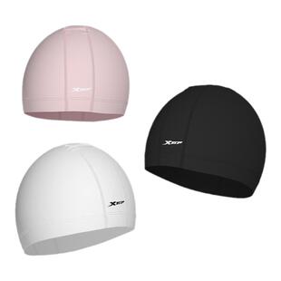 特步泳帽女款2025新款长发加大头围不勒头专业护耳成人布帽游泳帽