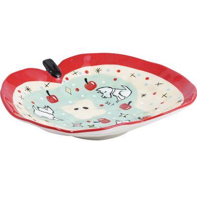 肆月盘子陶瓷釉下彩餐盘吃面拌面