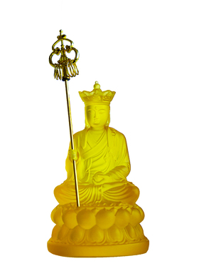 仿琉璃地藏菩萨佛像吉祥桌面摆件