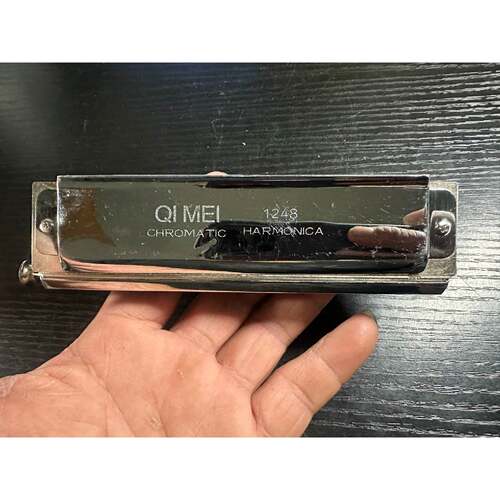 QIMEI奇美半音阶口琴1248，12孔银色盖板，半音阶口琴-询价