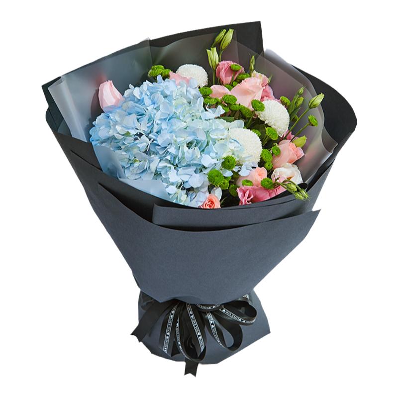 全国绣球玫瑰混搭花束同城送花