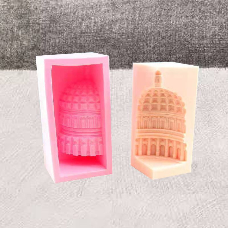 万神殿水泥建筑样板房北欧玄关客厅装饰桌面艺术品摆件硅胶模具