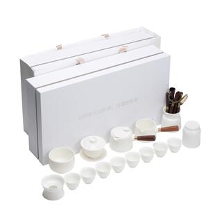 定制陶瓷功夫茶具德化白瓷茶道套装家用整套羊脂玉瓷茶杯茶壶茶盘