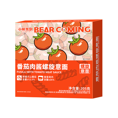 小熊驾到番茄肉酱螺旋意面礼盒装