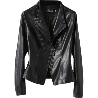 海宁真皮皮衣短款加大码外套秋冬