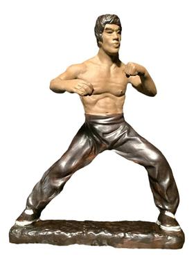 石湾公仔大师人物李小龙工艺品