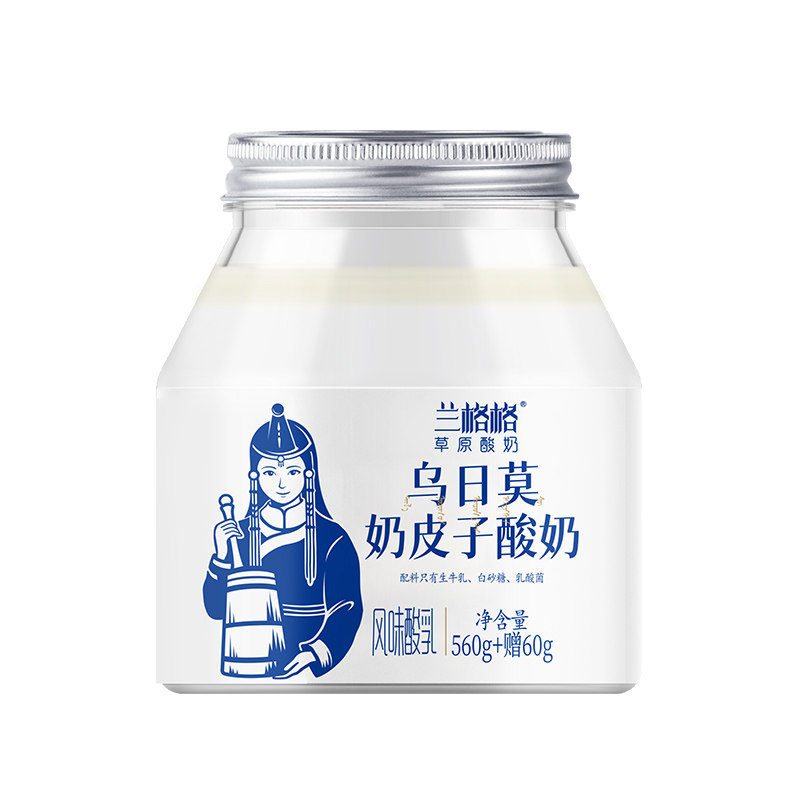 兰格格乌日莫奶皮子酸奶620g低温酸奶