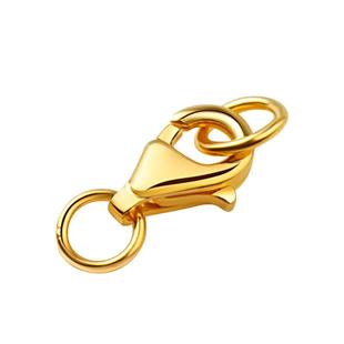 S925纯银珍珠项链连接扣头龙虾扣弹簧锁扣手串扣子水滴扣DIY配件