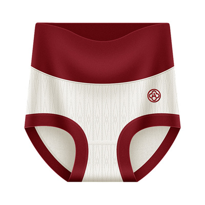 纯棉高腰内裤女无痕收腹