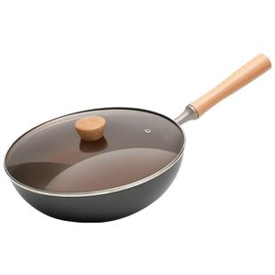 归禾器官方旗舰店炒锅家用铁锅无涂层炒菜平底锅电磁炉通用不粘锅