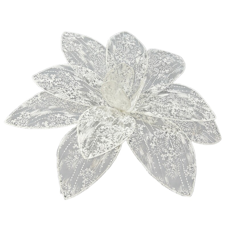 婚庆蕾丝花朵手工百合仿真花网纱大花巨型蝴蝶橱窗装饰婚礼背景花