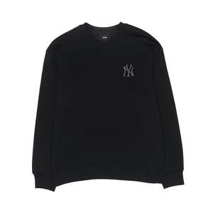 MLB官方男女情侣复古背标老花保暖加绒圆领卫衣冬季新款MTM10