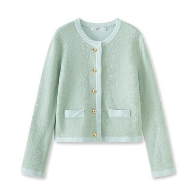 双面提花小香风LILY轻奢针织开衫