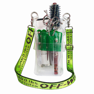 收藏送水壶网红透明剪刀包发型师斜挎背剪发包美发工具包可装电剪