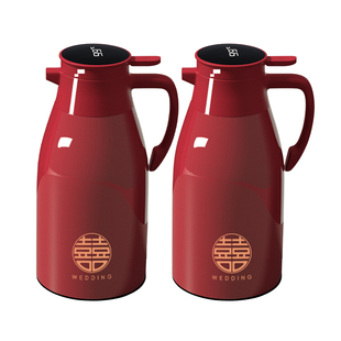 陪嫁结婚保温壶2025新款家用大容量保温水壶红色一对暖水壶保暖瓶