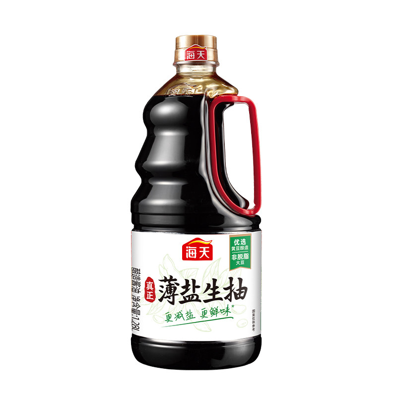 6瓶低盐酱油海天薄盐生抽1.28L