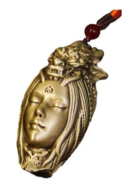 黄铜善财龙女手把件装饰品