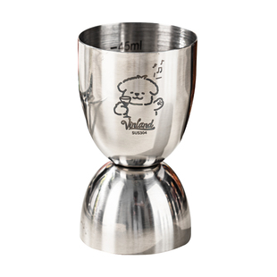 日本双头量杯304不锈钢调酒器套装工具带刻度鸡尾酒盎司杯量酒器