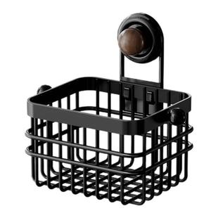 中古风吸盘置物篮浴室免打孔悬挂式沥水篮化妆品洗脸巾收纳置物架