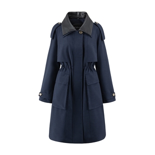 【宋佳同款】艾莱依2025秋冬新款鹅绒服女摩登巴恩风收腰工装外套