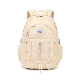 meowbunny自制 书包女生初中高中生大容量双肩包设计感小众男背包