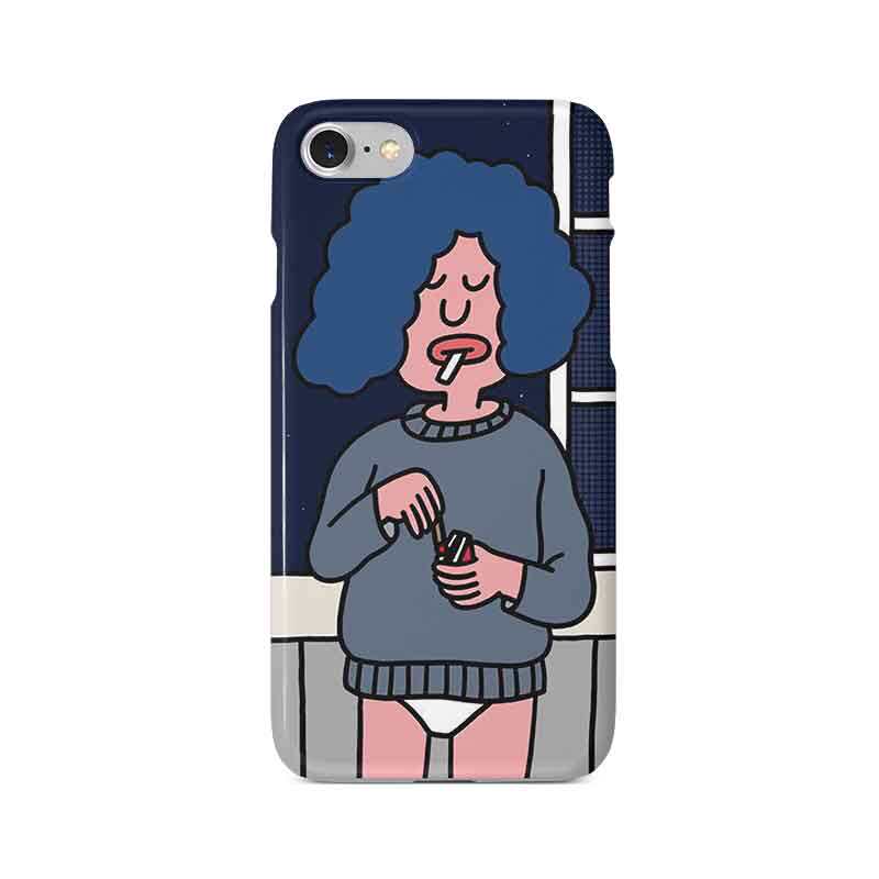 自制适用于VIVOX50手机壳opporeno抽烟INS风iphone11半包硬壳包邮