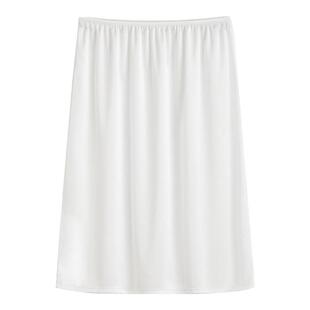 无痕内衬裙打底裙白色内搭半身裙冰丝防走光防透安全裙子过膝寸裙