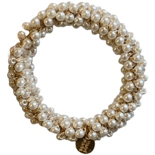 珍珠发圈女ins夏季精致韩国甜美网红扎头发绳扎马尾皮筋头饰森系